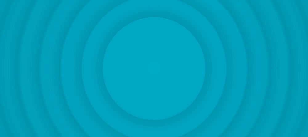 Blue concentric circles radiate outward from the center, creating a pattern with a gradient effect.