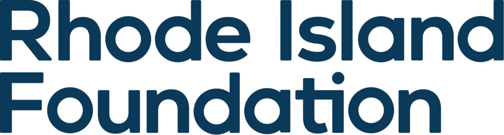 Text logo reading "Rhode Island Foundation" in large, bold, dark blue letters on a light background.