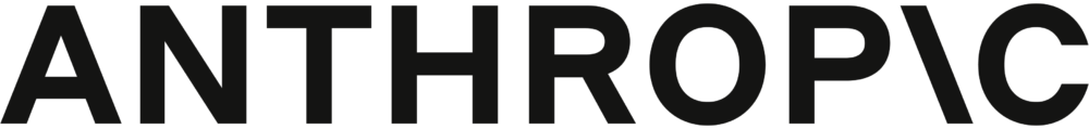 The image shows the word "ANTHROPIC" in bold, black, uppercase letters with a backslash at the end.